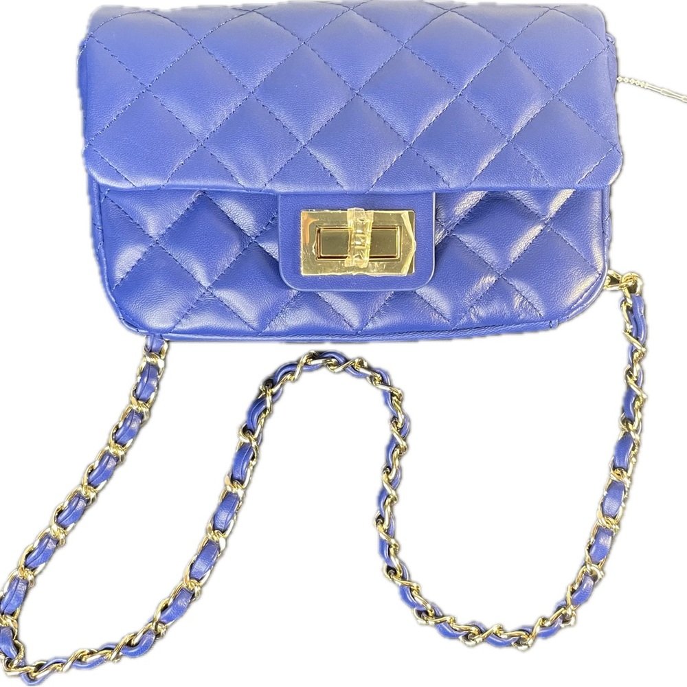G by Giuliana Black Label Lamb Leather Quilted Clutch Wristlet